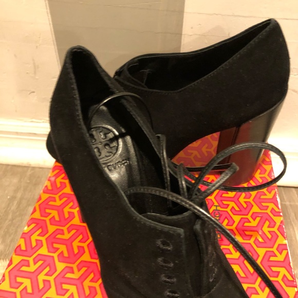 Tory Burch Stella Solid Oxford Leather Suade - Picture 8 of 10